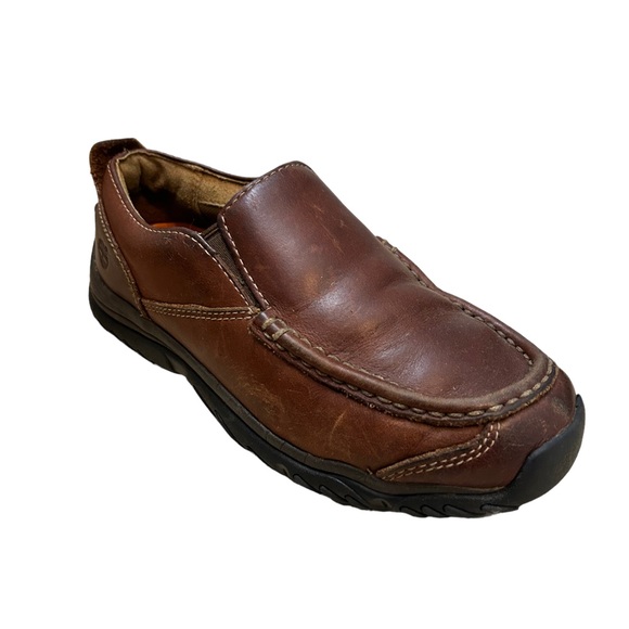 TIMBERLAND Boy's Leather Dark Brown Comfortable Slip On School Shoe-Size 3 - Picture 1 of 9